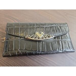 Willi Wear Black Genuine Leather Clutch / Wallet 7x4